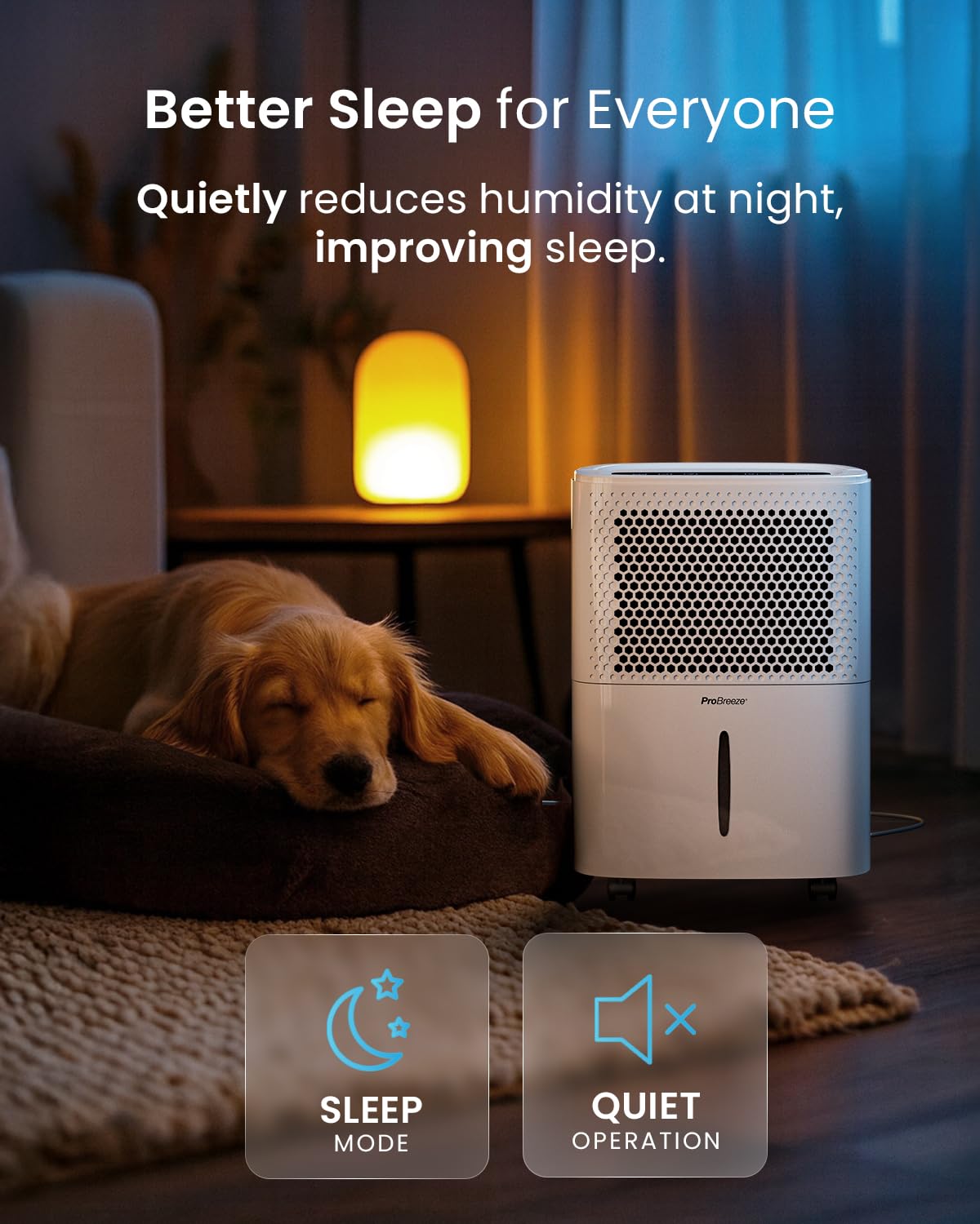 Pro Breeze 12L/Day Dehumidifier with Automatic Humidity Sensor & Display