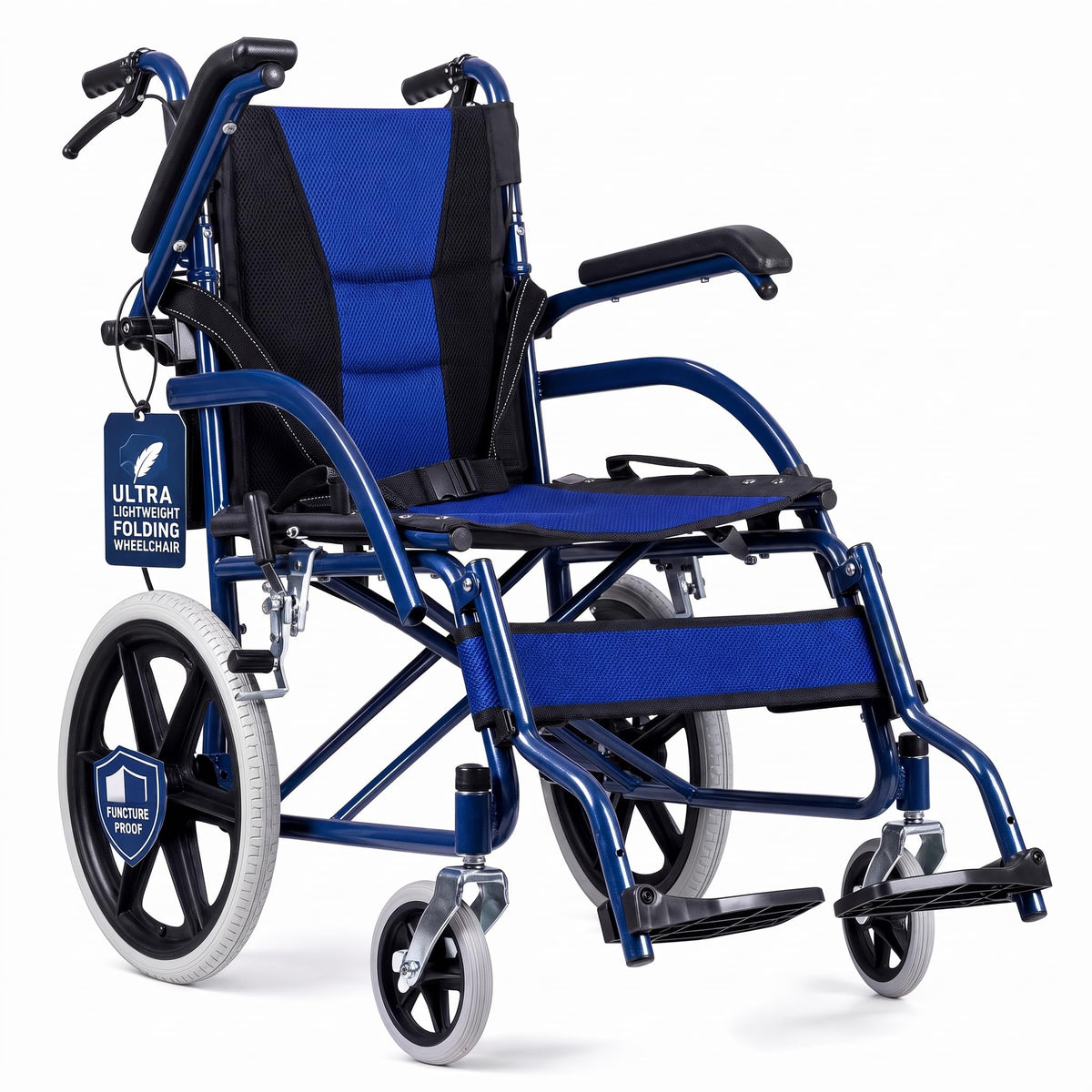 Ultra Lightweight Folding Wheelchair Transit Transport 11 kg