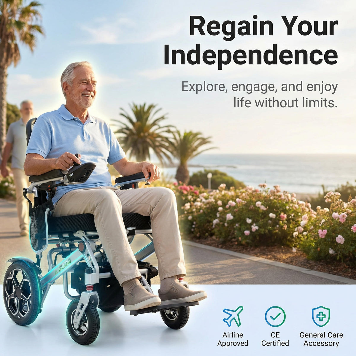 Ultra Lightweight Folding Electric Wheelchair Aluminium